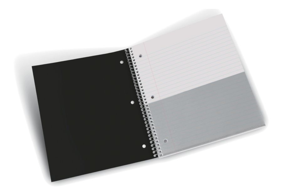 slide 3 of 4, Office Depot Brand Stellar Poly Notebook, 5 Subject, Wide Ruled, Black, 100 ct; 8 in x 10 1/2 in