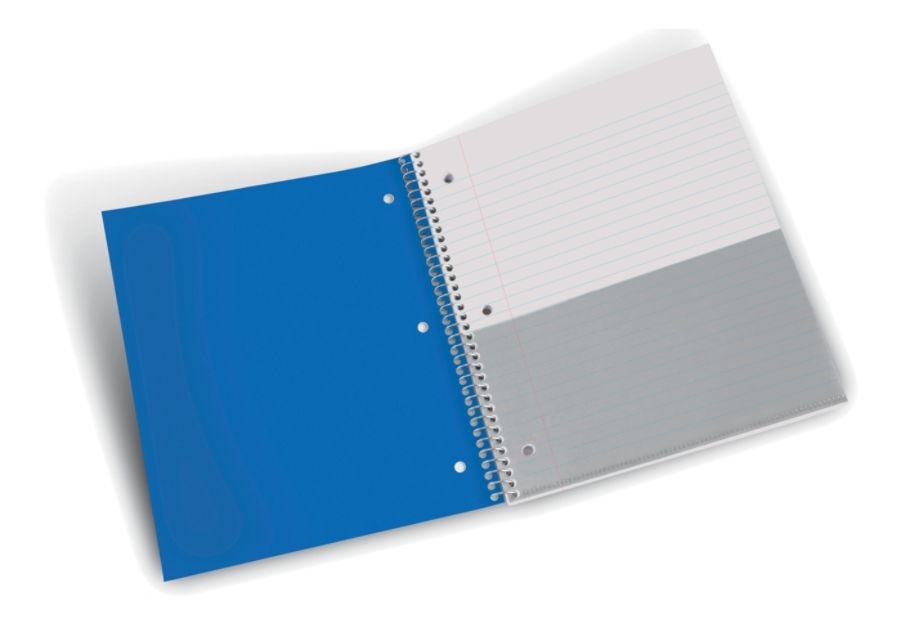 slide 3 of 4, Office Depot Brand Stellar Poly Notebook, 5 Subject, Wide Ruled, Blue, 150 ct; 8 1/2 in x 11 in