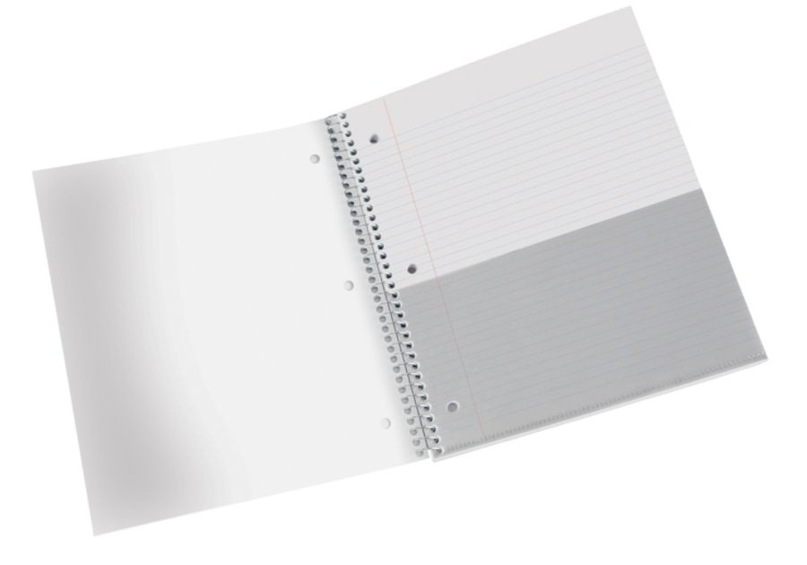 slide 3 of 4, Office Depot Brand Stellar Poly Notebook, 5 Subject, College Ruled, White, 150 ct; 8 1/2 in x 11 in