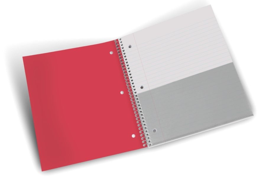 slide 3 of 4, Office Depot Brand Stellar Poly Notebook, 1 Subject, Wide Ruled, Red, 100 ct; 8 in x 10 1/2 in
