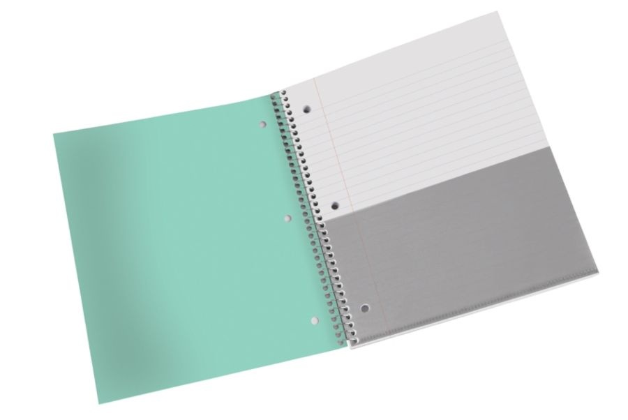 slide 3 of 4, Office Depot Brand Stellar Poly Notebook, 8'' X 10-1/2'', Wide Ruled, 200 Pages (100 Sheets), Mint, 100 ct