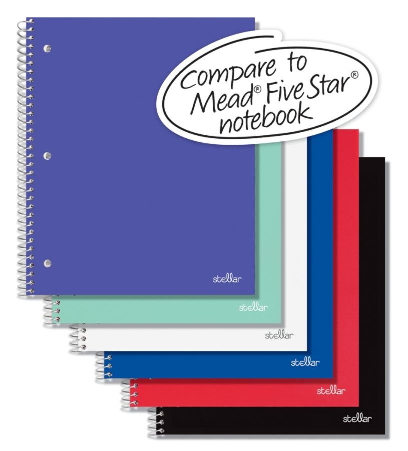 slide 2 of 10, Office Depot Brand Stellar Poly Notebook, 8 1/2'' X 11'', 1 Subject, Quadrille Ruled, Assorted Colors (No Color Choice), 100 Sheets, 100 ct