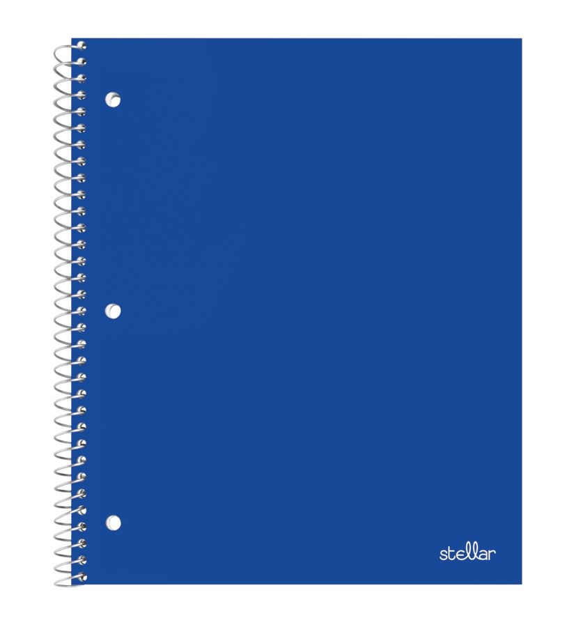 slide 5 of 10, Office Depot Brand Stellar Poly Notebook, 8 1/2'' X 11'', 1 Subject, Quadrille Ruled, Assorted Colors (No Color Choice), 100 Sheets, 100 ct