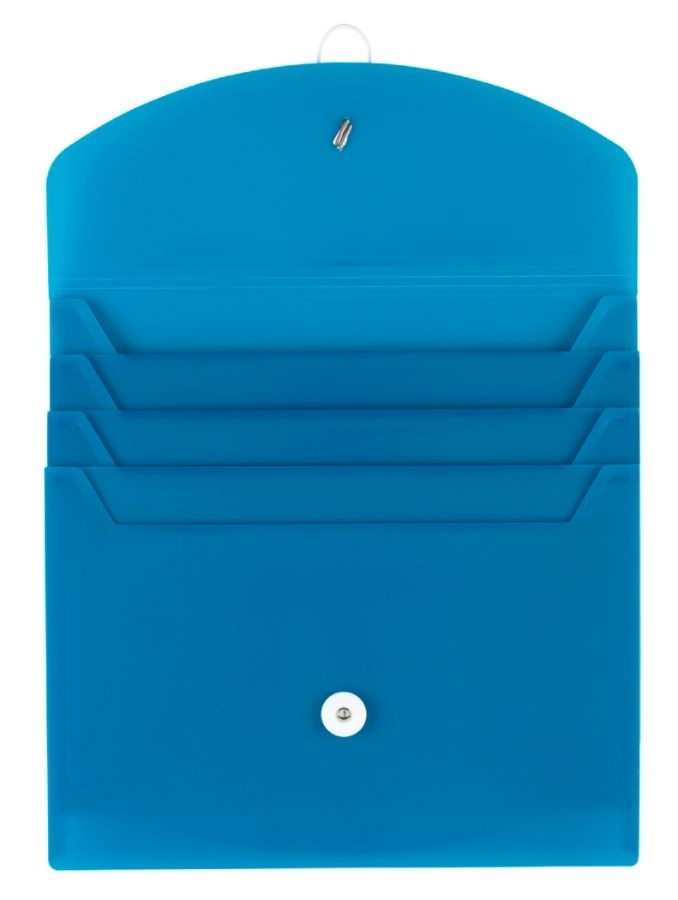 slide 2 of 2, Office Depot 4-Pocket Poly Cascade File, Letter Size, 8-1/2'' X 11-3/4'', Turquoise, 1 ct