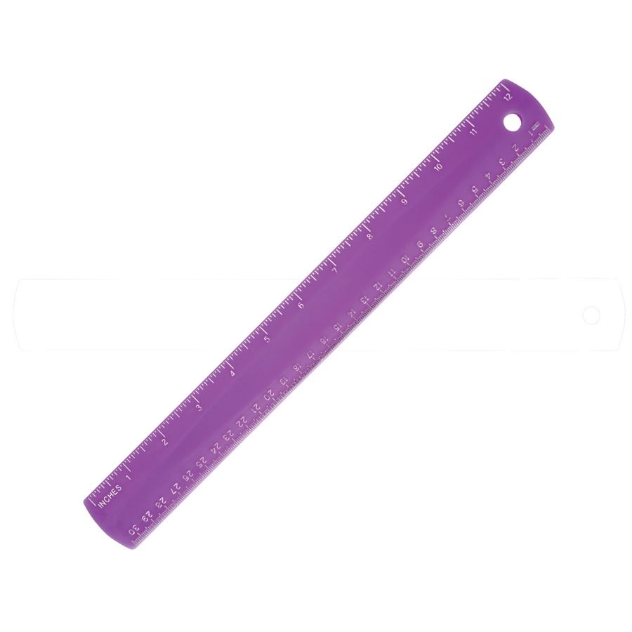 slide 5 of 5, Office Depot Brand Flexible Ruler, 12'', Assorted Colors (No Color Choice), Each, 1 ct