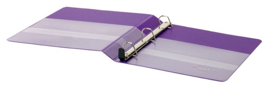 slide 3 of 5, Office Depot Brand Heavy-Duty D-Ring View Binder, 1'' Rings, Purple, 1 ct