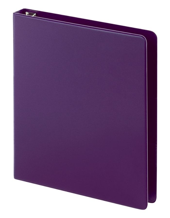 slide 4 of 5, Office Depot Brand Heavy-Duty D-Ring Binder, 1'' Rings, Purple, 1 ct