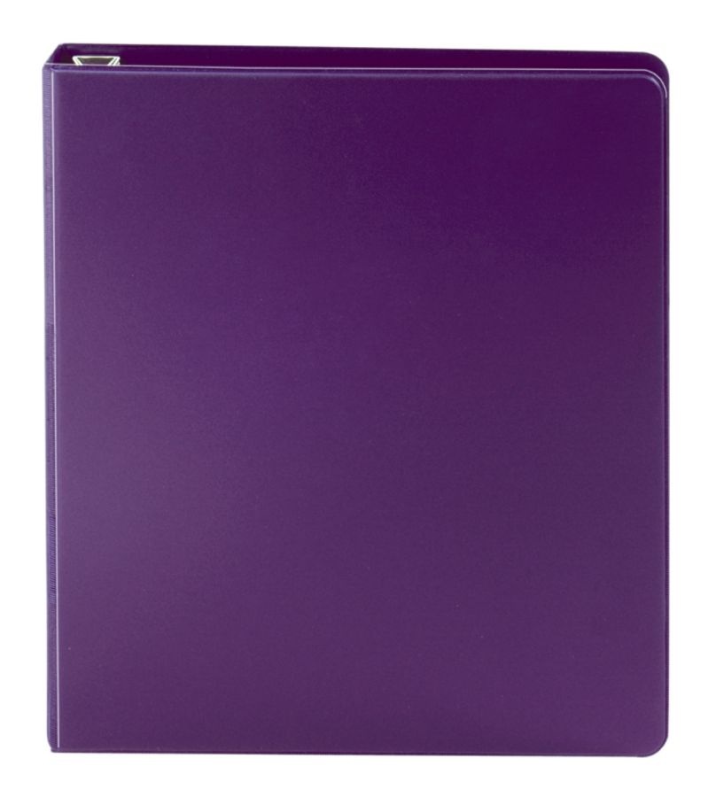 slide 2 of 5, Office Depot Brand Heavy-Duty D-Ring Binder, 1'' Rings, Purple, 1 ct