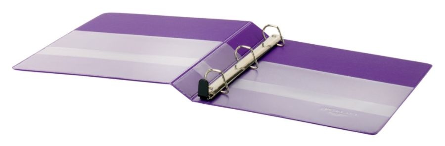 slide 3 of 5, Office Depot Brand Heavy-Duty D-Ring Binder, 1'' Rings, Purple, 1 ct