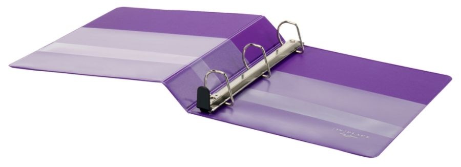 slide 3 of 5, Office Depot Brand Heavy-Duty D-Ring Binder, 1 1/2'' Rings, Purple, 1 ct