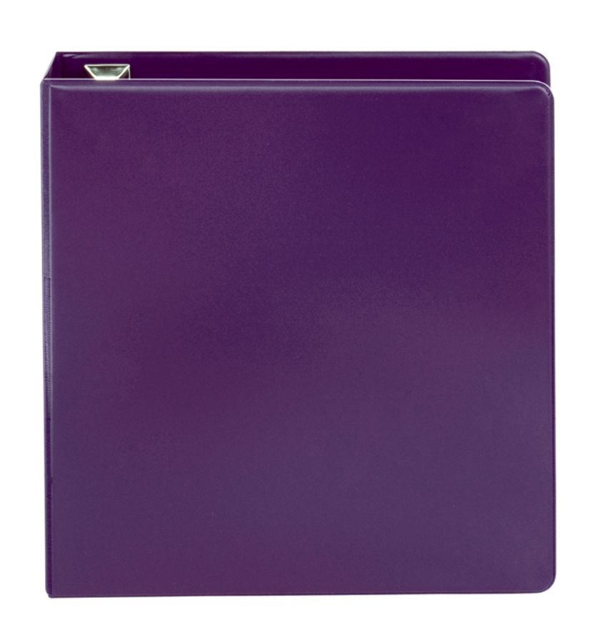 slide 3 of 5, Office Depot Brand Heavy-Duty D-Ring Binder, 2'' Rings, Purple, 1 ct