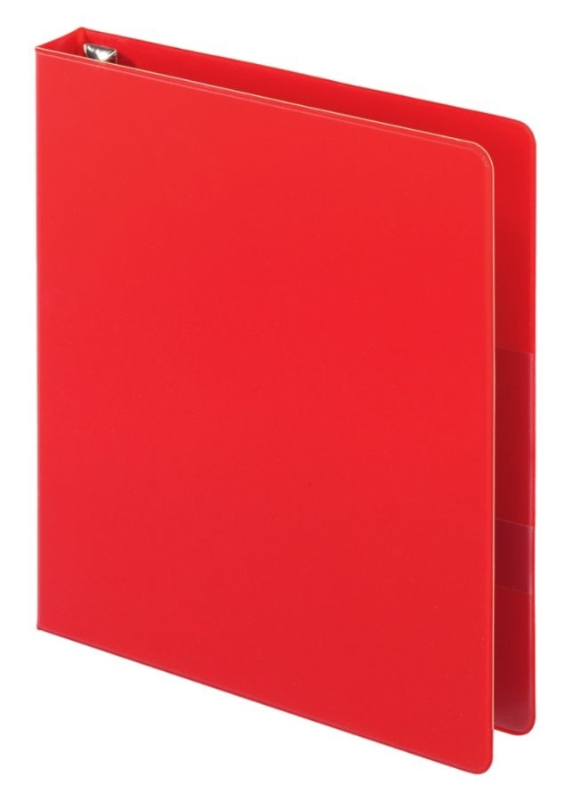 slide 5 of 5, Office Depot Brand Heavy-Duty D-Ring Binder, 1'' Rings, Red, 1 ct