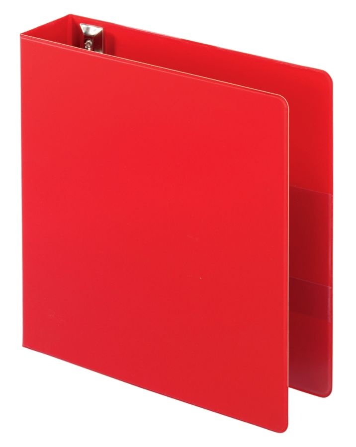 slide 5 of 5, Office Depot Brand Heavy-Duty D-Ring Binder, 2'' Rings, Red, 1 ct