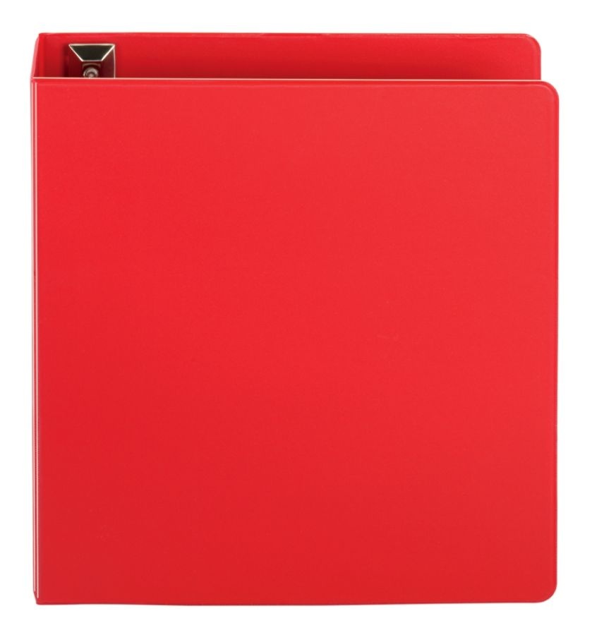 slide 4 of 5, Office Depot Brand Heavy-Duty D-Ring Binder, 2'' Rings, Red, 1 ct