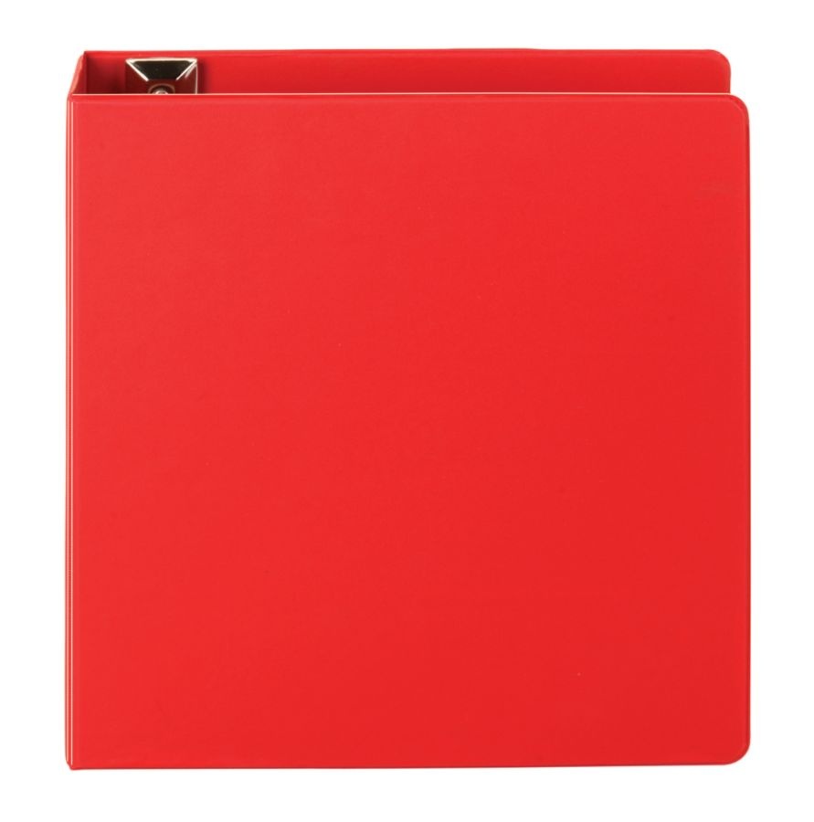 slide 5 of 5, Office Depot Brand Heavy-Duty D-Ring Binder, 3'' Rings, Red, 1 ct