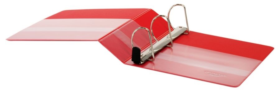 slide 5 of 5, Office Depot Brand Heavy-Duty D-Ring View Binder, 3'' Rings, Red, 1 ct