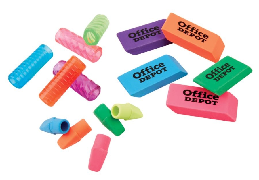 slide 2 of 2, Office Depot Brand Eraser & Pencil Pillow Variety Pack, Assorted, Pack Of 110, 110 ct