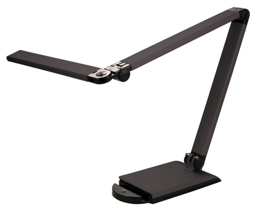 slide 4 of 6, Realspace Extendable Z-Bar Led Task Lamp With Usb Charging Port, 25''H, Black, 1 ct