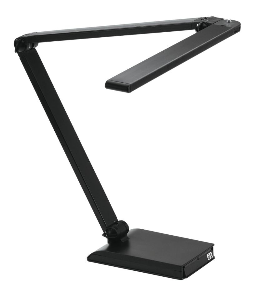 slide 6 of 6, Realspace Extendable Z-Bar Led Task Lamp With Usb Charging Port, 25''H, Black, 1 ct