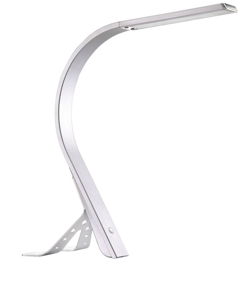 slide 3 of 3, Realspace Curved Contemporary Led Task Lamp, 18''H, Silver, 1 ct