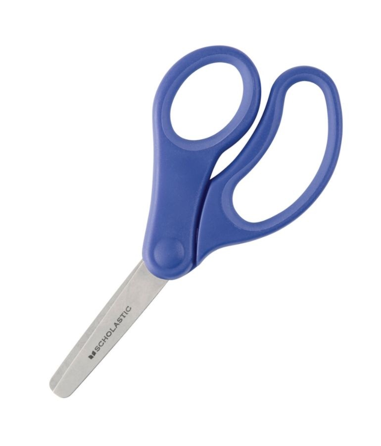 slide 4 of 6, Scholastic Kids Scissors, 5'', Blunt, Assorted Colors, 1 ct