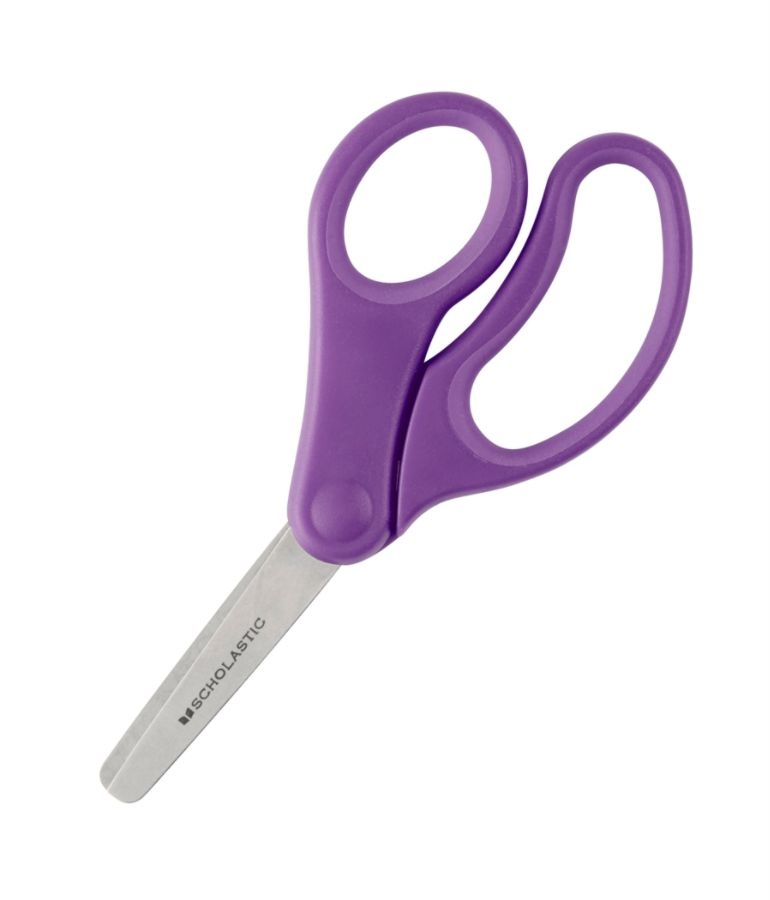 slide 2 of 6, Scholastic Kids Scissors, 5'', Blunt, Assorted Colors, 1 ct