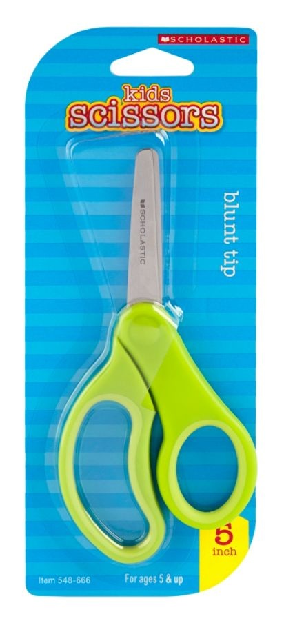 slide 3 of 6, Scholastic Kids Scissors, 5'', Blunt, Assorted Colors, 1 ct