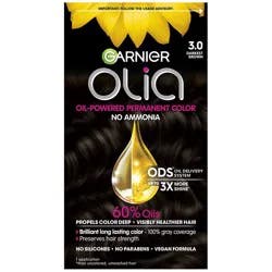 Garnier Olia Oil Powered Ammonia Free Permanent Hair Color - 3.0 Darkest Brown