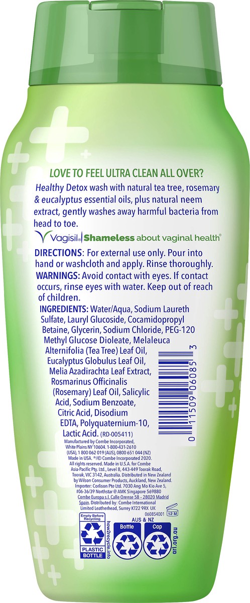 slide 4 of 7, Vagisil Healthy Detox All Over Wash 12 oz, 12 oz