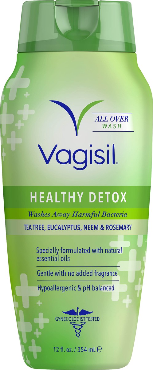 slide 5 of 7, Vagisil Healthy Detox All Over Wash 12 oz, 12 oz