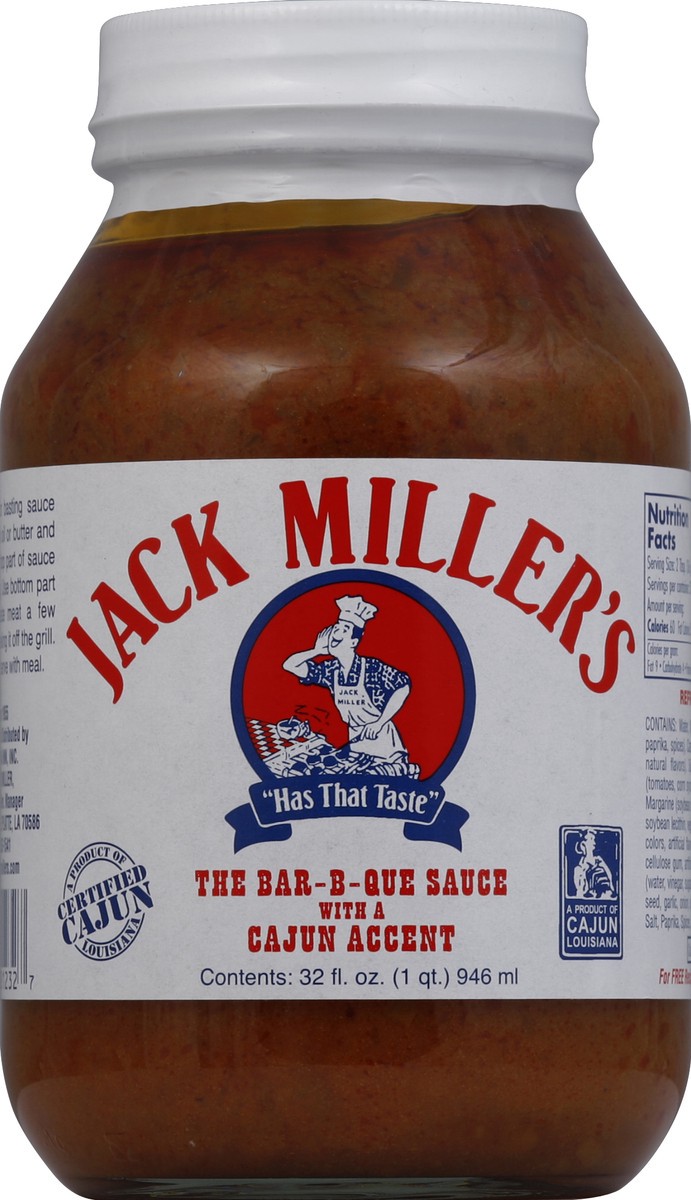 slide 1 of 2, Jack Miller's Bar-B-Que Sauce 32 oz, 32 oz