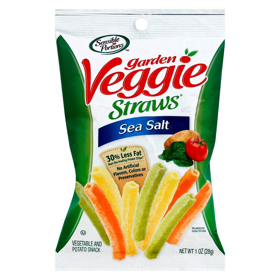 slide 15 of 24, Sensible Portions Garden Veggie Straws Sea Salt Vegetable & Potato Snack 6-1 oz. Packs, 6 oz