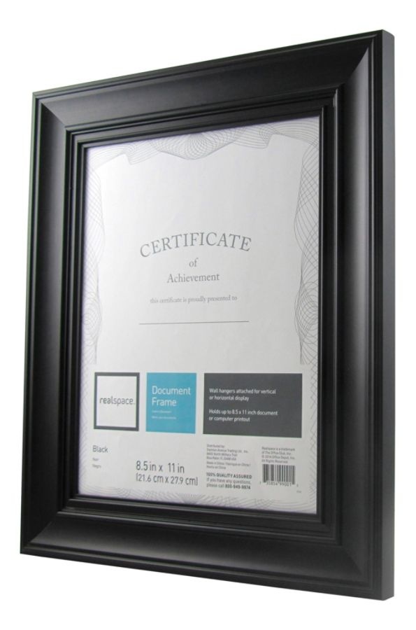 slide 3 of 6, Realspace Photo/Document Frame, Stephan, 8-1/2'' X 11'', Black, 1 ct