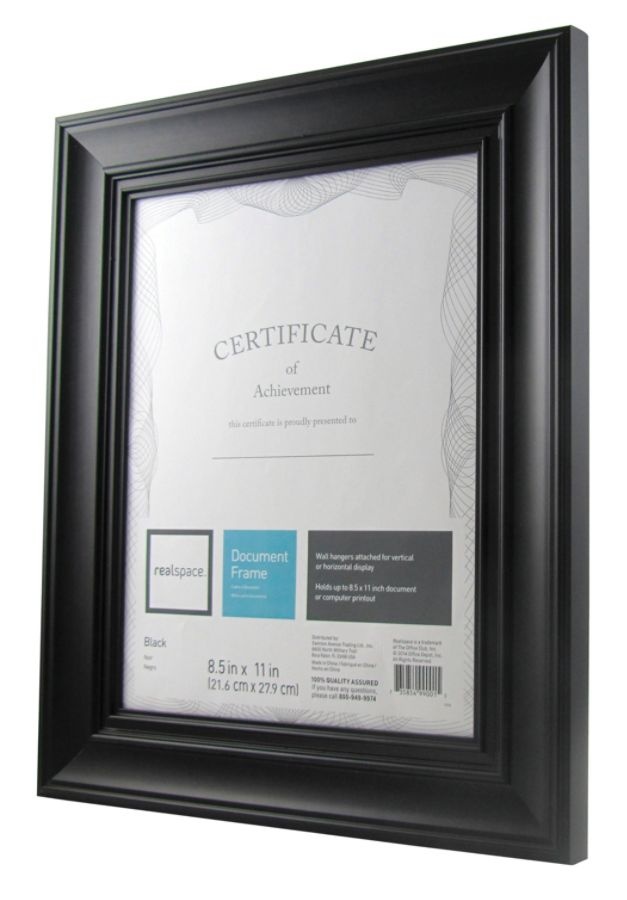 slide 5 of 6, Realspace Photo/Document Frame, Stephan, 8-1/2'' X 11'', Black, 1 ct