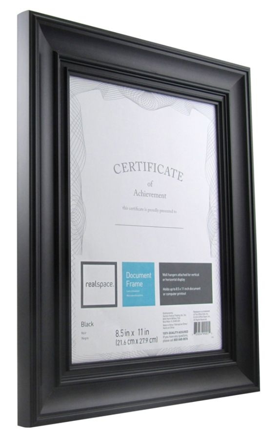 slide 6 of 6, Realspace Photo/Document Frame, Stephan, 8-1/2'' X 11'', Black, 1 ct