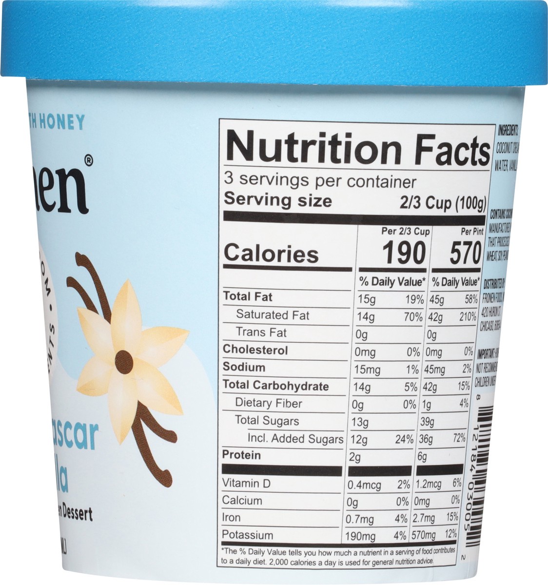 slide 4 of 13, Frönen Dairy Free Madagascar Vanilla Frozen Dessert 1 pt, 1 ct