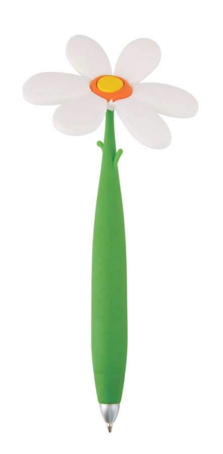 slide 4 of 5, Office Depot Brand Fun Ballpoint Pen With Topper, Flower, Fine Point, 0.7 Mm, Green Barrel, Black Ink, 1 ct