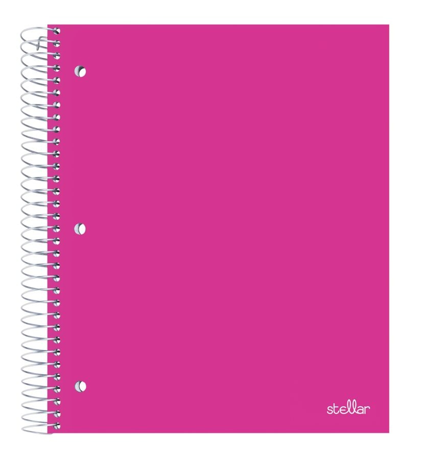 slide 6 of 10, Office Depot Brand Spiral Stellar Poly Notebook, 10 1/2'' X 8'', 3 Subject, Wide Ruled, 150 Sheets, Assorted Colors, 150 ct