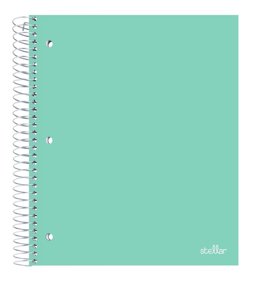 slide 3 of 10, Office Depot Brand Spiral Stellar Poly Notebook, 10 1/2'' X 8'', 3 Subject, Wide Ruled, 150 Sheets, Assorted Colors, 150 ct