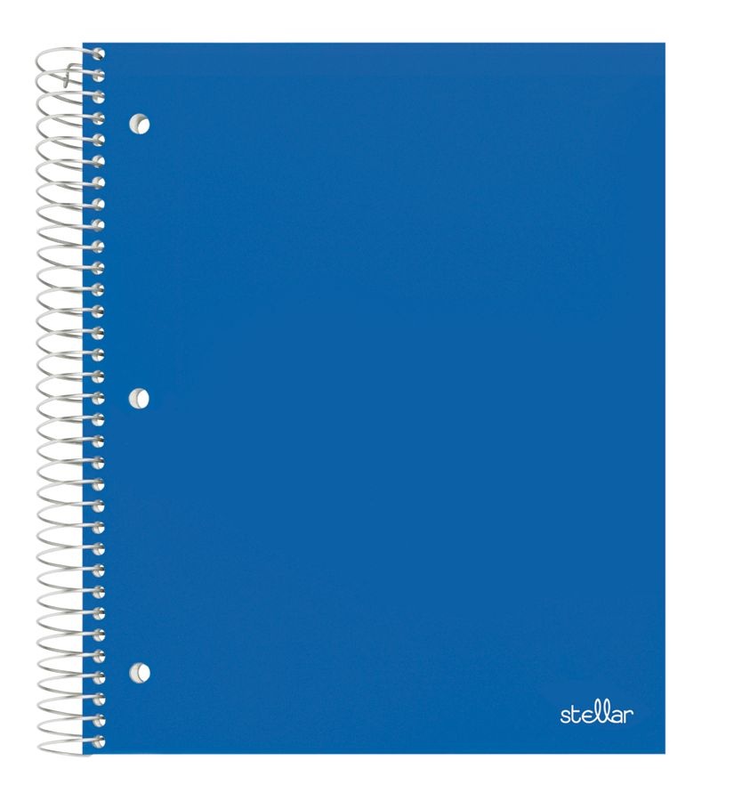 slide 2 of 10, Office Depot Brand Stellar Poly Notebook, 8 1/2'' X 11'', 5 Subject, College Ruled, Assorted Colors (No Color Choice), 200 Sheets, 200 ct