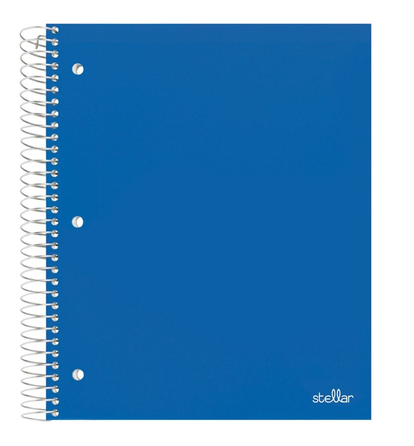 slide 4 of 10, Office Depot Brand Stellar Poly Notebook, 8 1/2'' X 11'', 5 Subject, College Ruled, Assorted Colors (No Color Choice), 200 Sheets, 200 ct