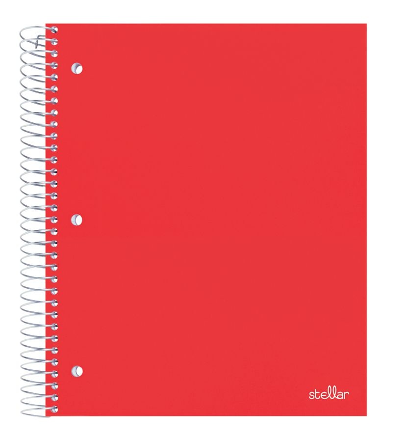 slide 3 of 10, Office Depot Brand Stellar Poly Notebook, 8 1/2'' X 11'', 5 Subject, College Ruled, Assorted Colors (No Color Choice), 200 Sheets, 200 ct