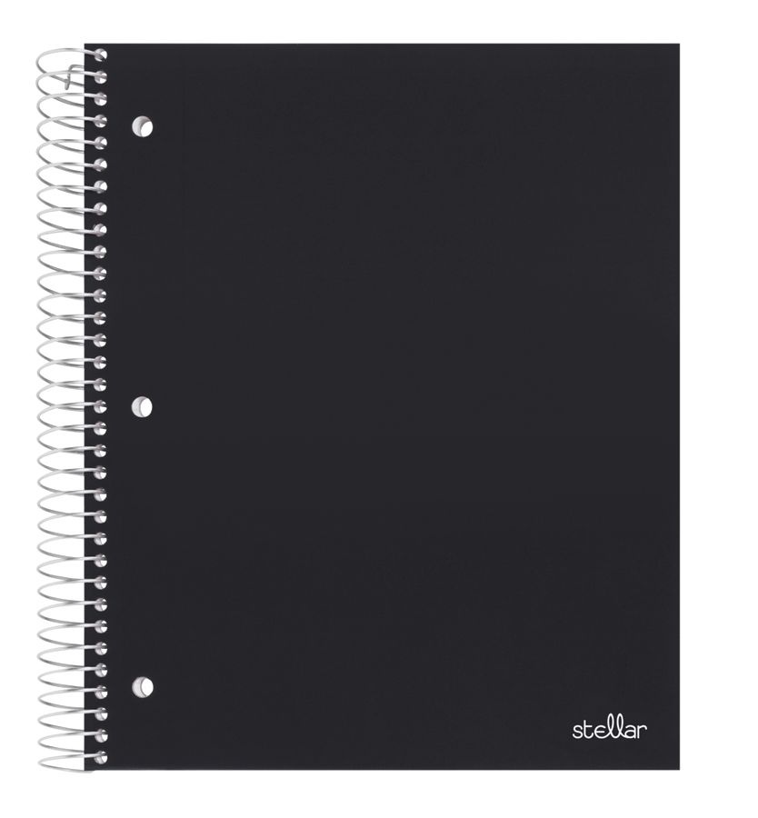 slide 4 of 10, Office Depot Brand Stellar Poly Notebook, 8 1/2'' X 11'', 5 Subject, College Ruled, Assorted Colors (No Color Choice), 200 Sheets, 200 ct
