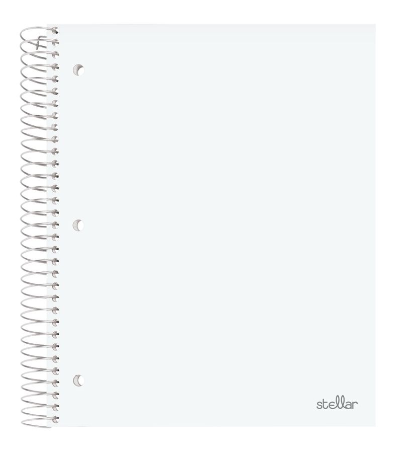 slide 7 of 10, Office Depot Brand Stellar Poly Notebook, 8 1/2'' X 11'', 5 Subject, College Ruled, Assorted Colors (No Color Choice), 200 Sheets, 200 ct