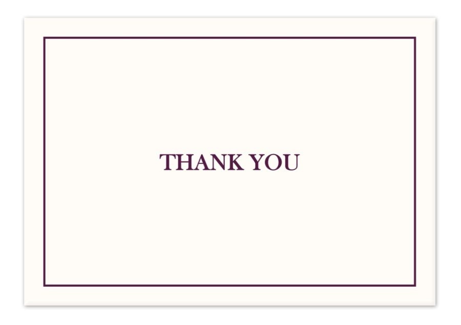 slide 2 of 4, Lady Jayne Professional Thank You Cards with Envelopes, Purple, 20 ct; 3 1/2 in x 5 in