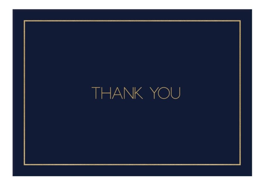 slide 2 of 4, Lady Jayne Professional Thank You Note Cards with Envelopes, Navy, 20 ct; 3 1/2 in x 5 in