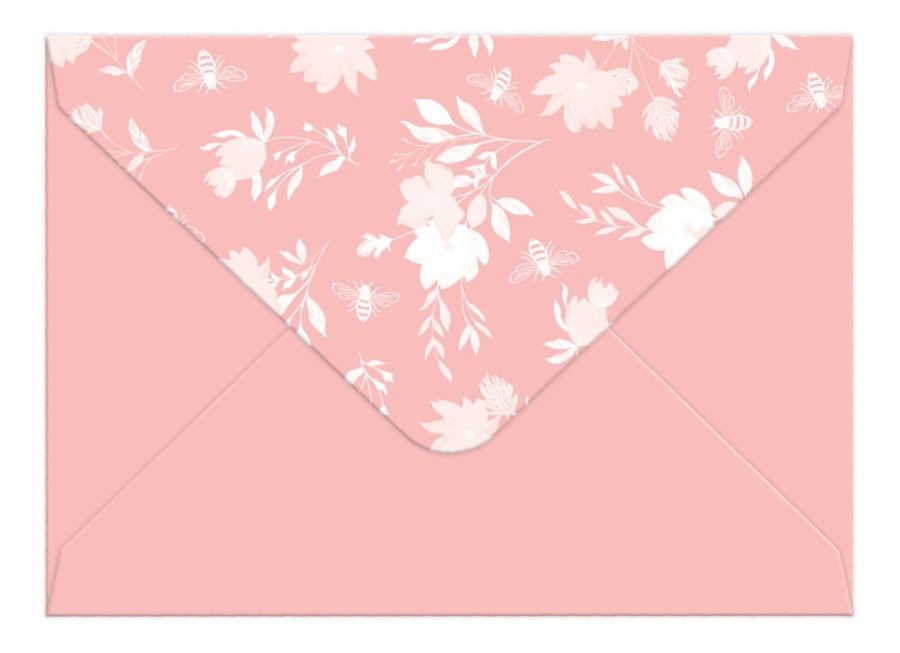 slide 4 of 4, Lady Jayne Duo Note Cards With Envelopes, 3-1/2'' X 5'', Busy Bee Floral, Pack Of 16 Cards, 16 ct
