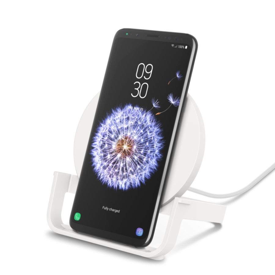 slide 3 of 3, Belkin Boost Up Wireless Charging Stand For Mobile Devices, White, F7U083Tt-Wht, 1 ct