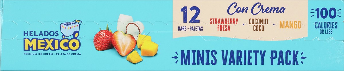 slide 3 of 9, Helados Mexico Strawberry/Coconut/Mango Ice Cream Bars Minis Variety Pack 12 - 1.5 fl oz Bars, 12 ct