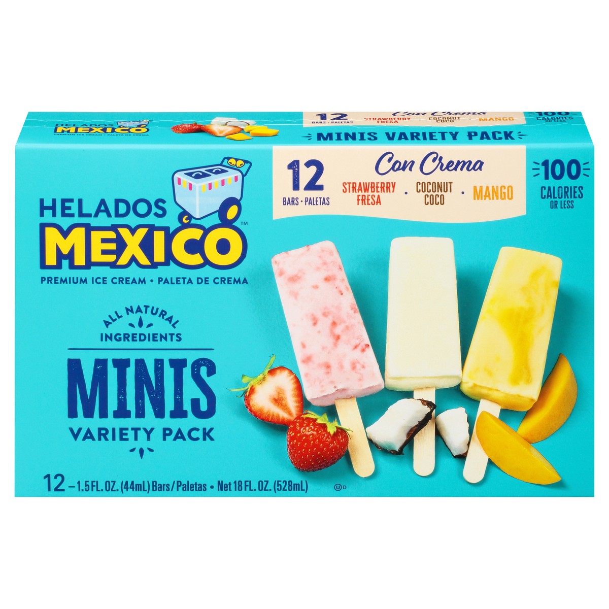 slide 1 of 2, Helados Mexico Premium Ice Cream, 18 oz